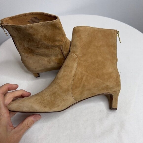 Madewell Womens Size 8 The Dimes Kitten-Heel Boot NR863 NEW Tan Suede - Picture 6 of 14